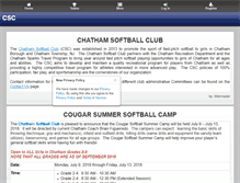 Tablet Screenshot of chathamsoftball.com